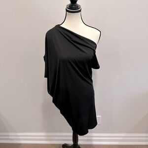 Elegant Black Asymmetrical Dress